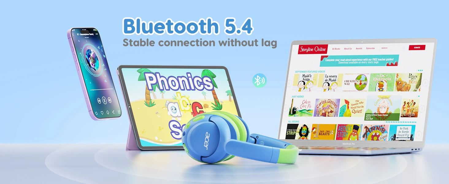 Acer OHR725 Auriculares Infantiles Bluetooth 5.4 85dB