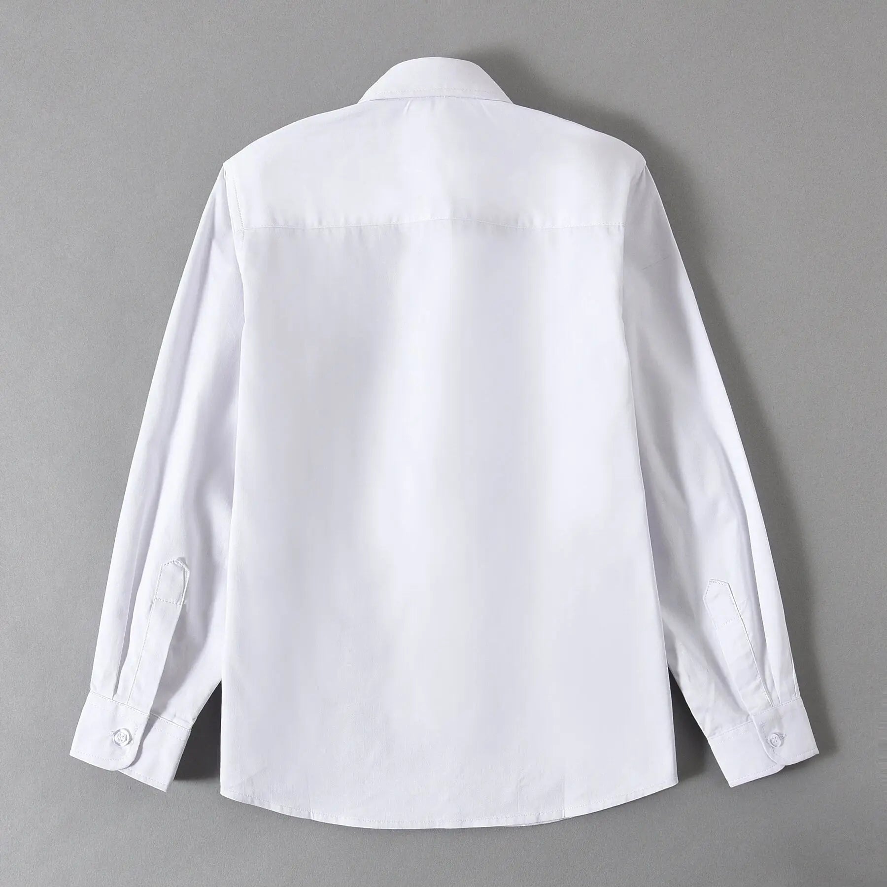 Camisas blancas de manga larga para niños, uniformes escolares