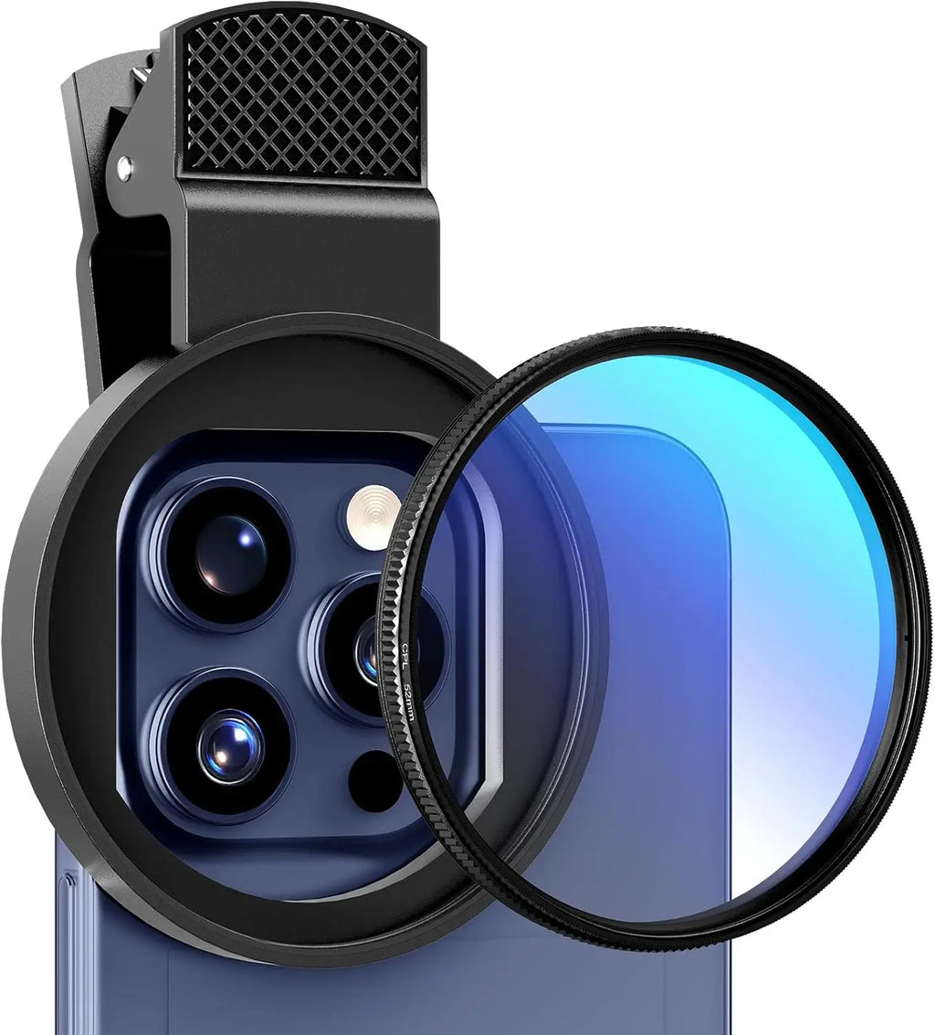 Filtro CPL 52mm Universal con Clip para Cámara de Teléfono