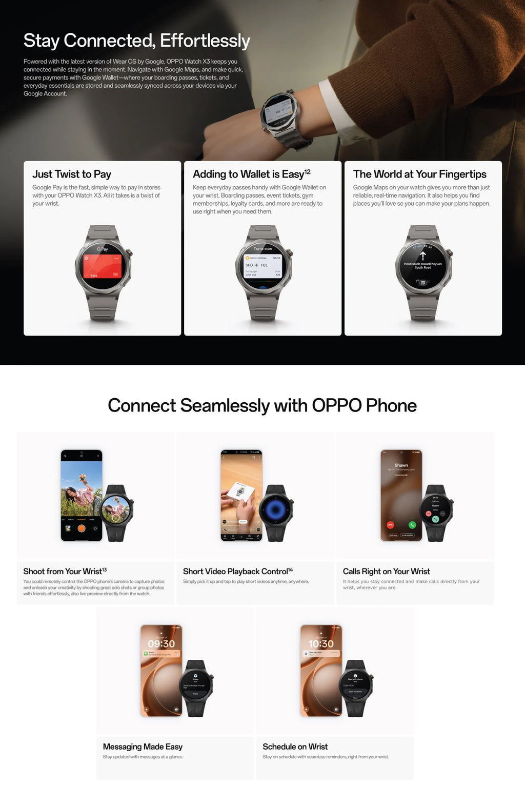 OPPO Watch X3 Reloj Inteligente AMOLED Titanio