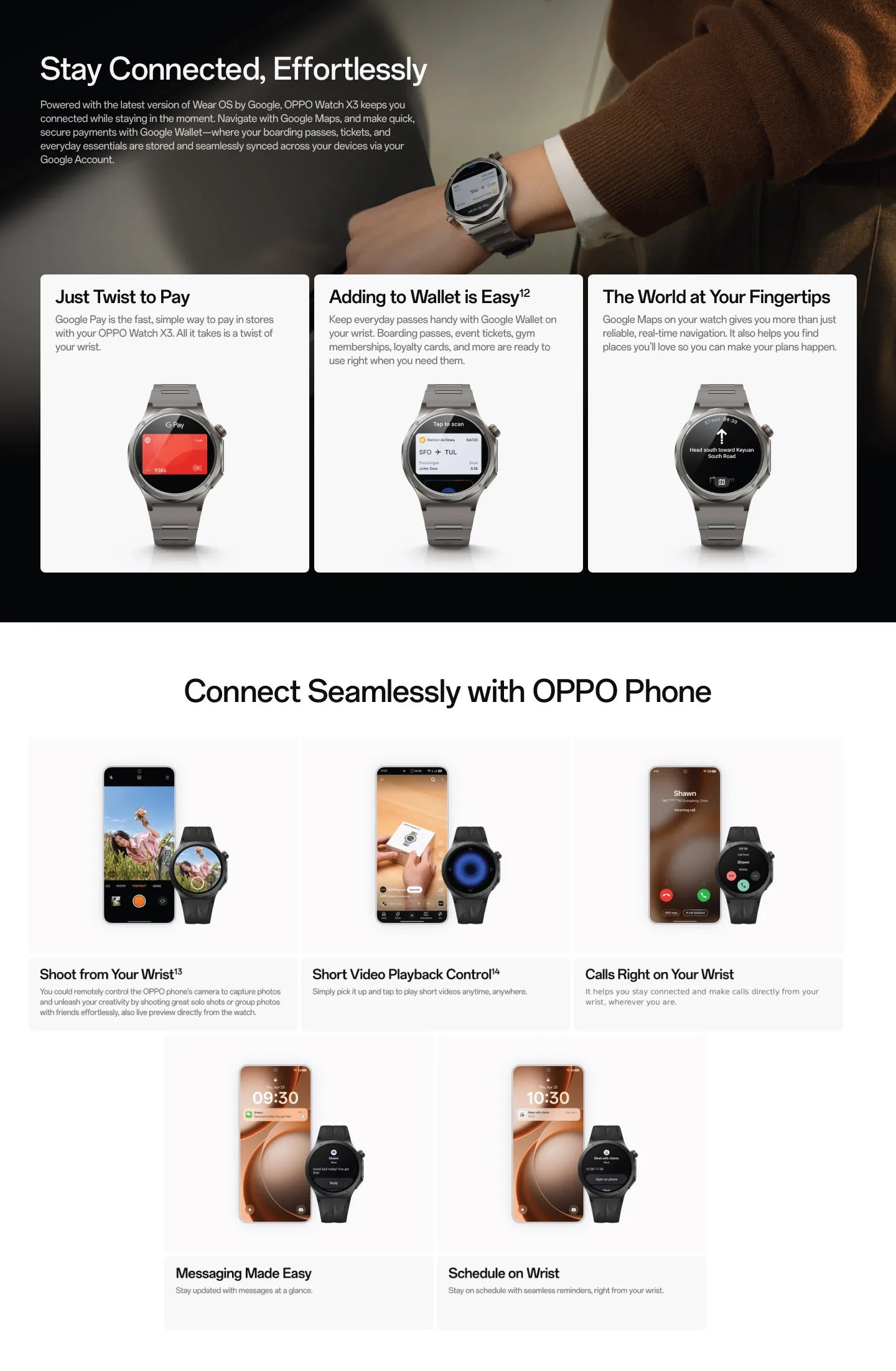 OPPO Watch X3 Reloj Inteligente AMOLED Titanio