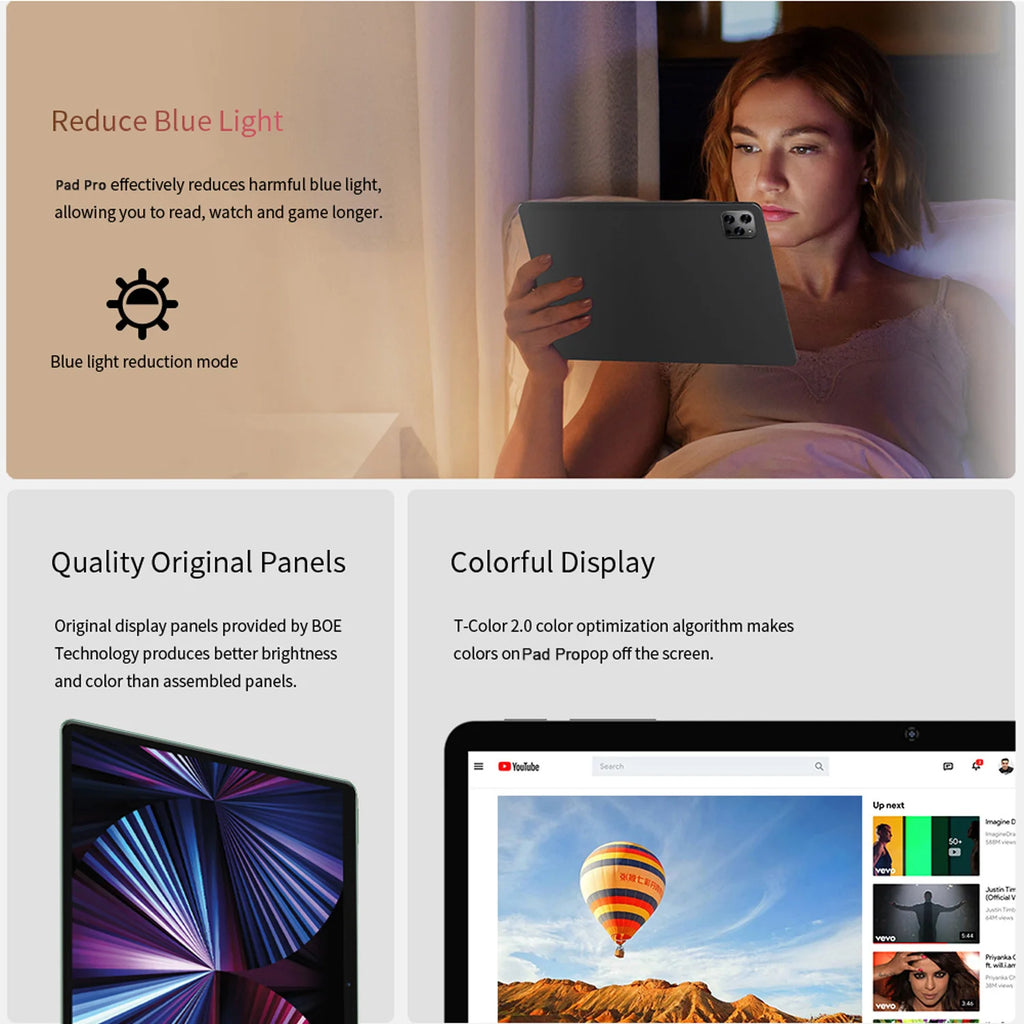 Nueva Tablet Android de 10.1 Pulgadas, Octa Core, Versión Global, 4GB RAM, 64GB ROM, Doble SIM, Pantalla HD de Google, Tablet PC Portátil