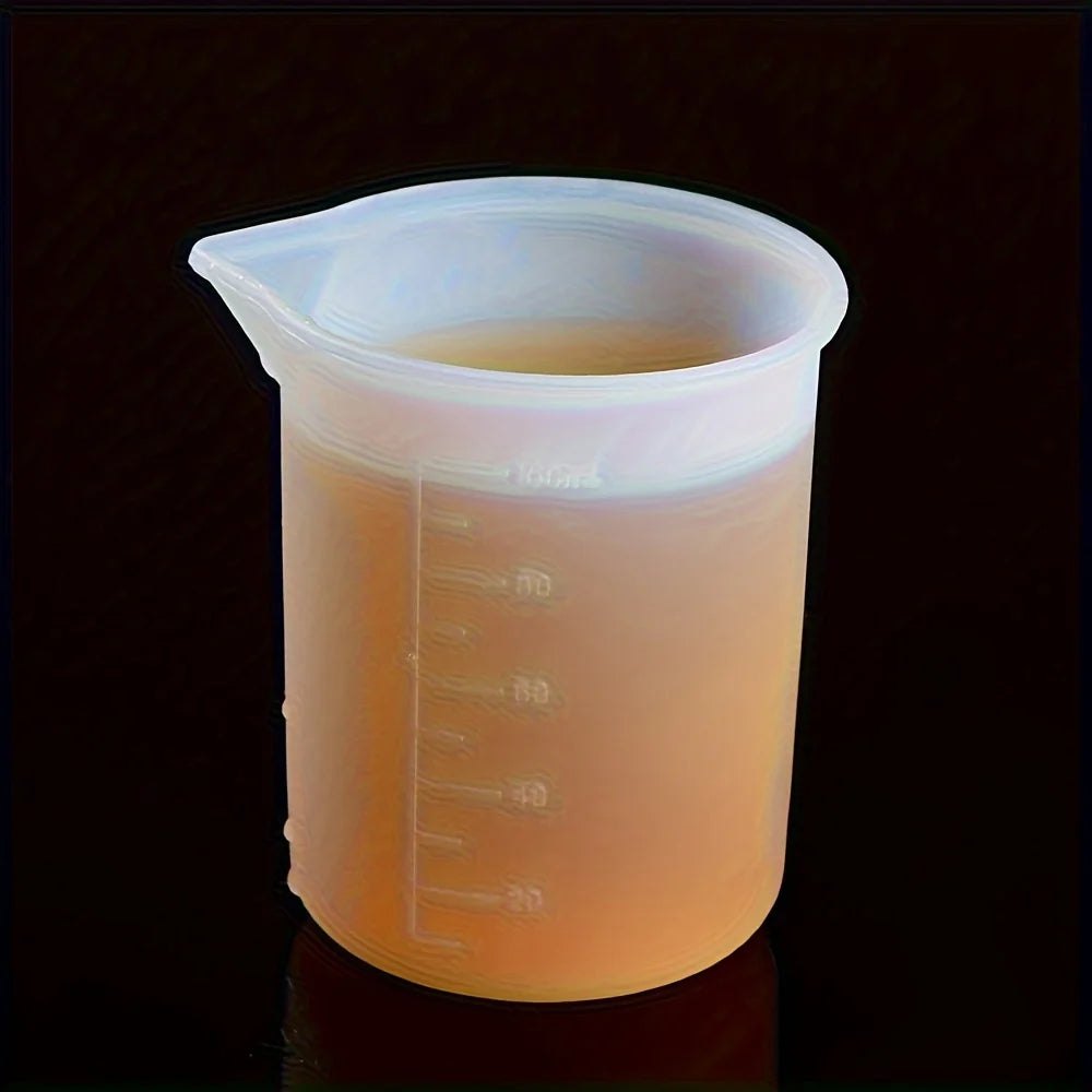 Tazas medidoras de silicona para resina, suministros de resina con vasos de silicona, vasos para mezclar resina, palitos para revolver de silicona, vaso para mezclar epoxi