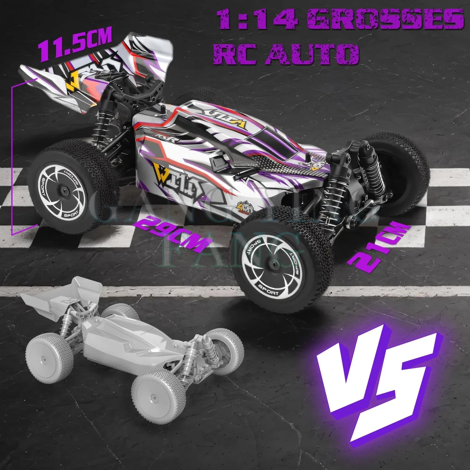 Coche Teledirigido WLtoys Todoterreno 4WD 2.4G hasta 75 km/h