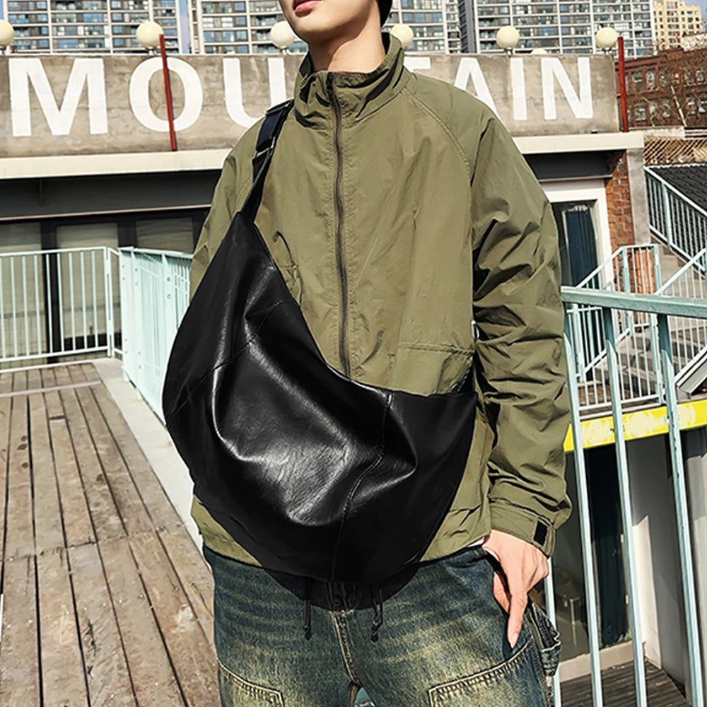 Bolso cruzado para hombre, informal, versátil, a la moda, de gran capacidad, mochila para deportes al aire libre ligera y sencilla