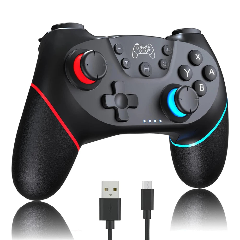 Mando inalámbrico compatible con Bluetooth para Nintendo Switch 1/2/Lite/Oled, controlador para Android/PC, Joystick con 6 ejes