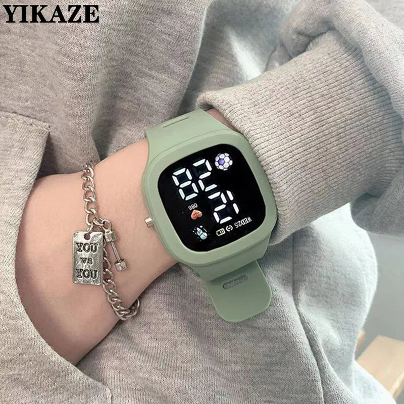 Reloj Deportivo Digital LED Cuadrado Unisex
