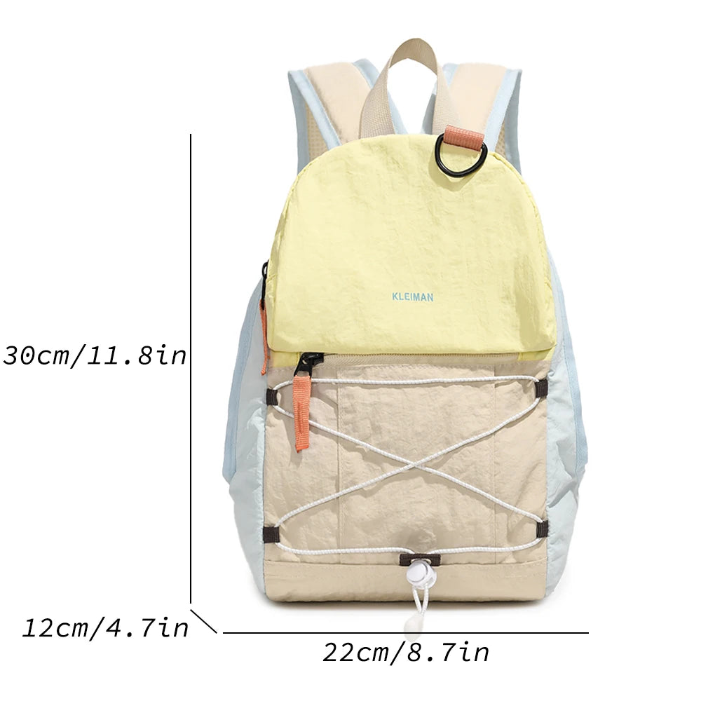 Mini Mochila de Nailon con Cordón Elástico, Ligera para Senderismo y Uso Diario