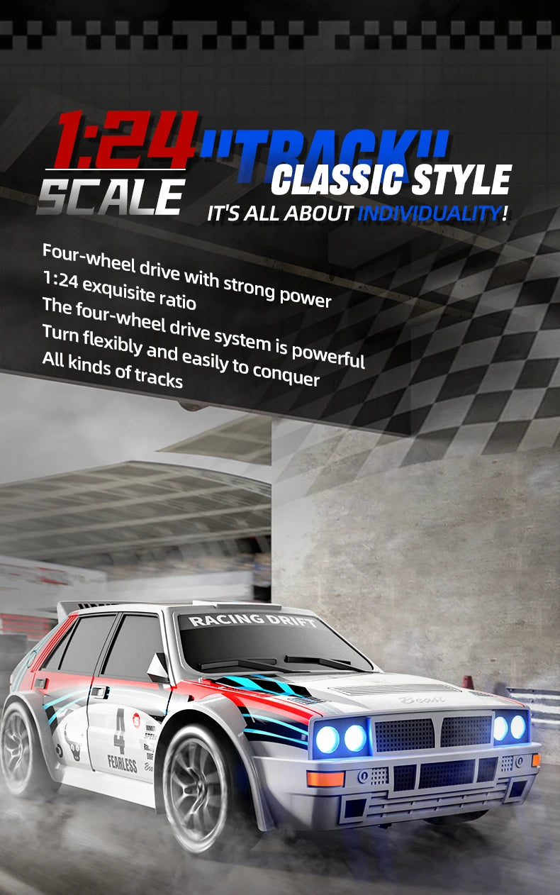 Mini Coche RC de Drift SG204 PRO 1:24, 2.4G, Alta Velocidad 4WD