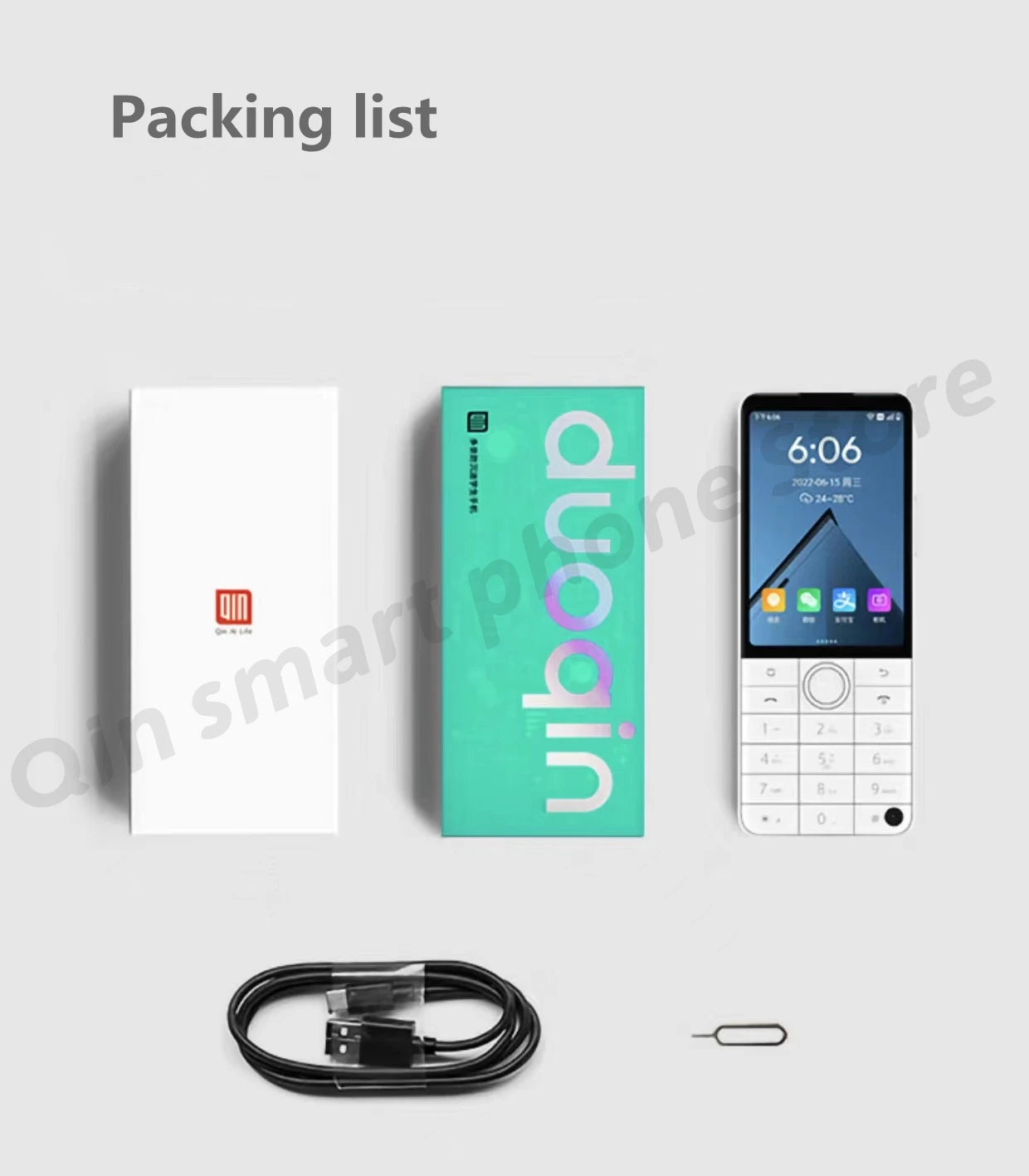 Nuevo Qin F22 Pro pantalla táctil inteligente teléfono Wifi 5G + 3,5 pulgadas 4GB 64GB agregar Google Store Android versión QinGlobal teléfono móvil