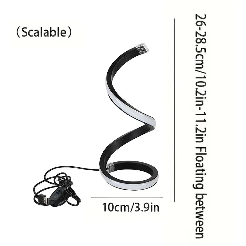 Luz LED Nocturna en Espiral USB Regulable 3 Colores