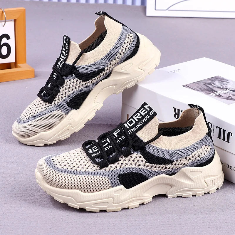 Zapatillas Deportivas de Malla Transpirable para Mujer - Suela Blanda
