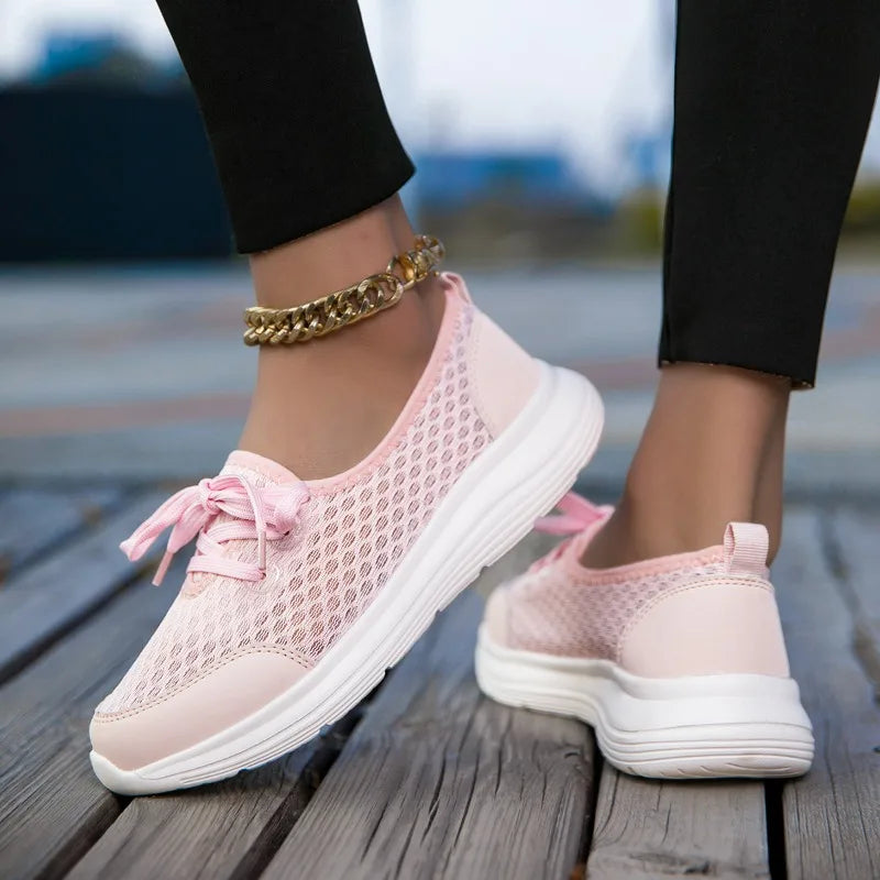 YRZL Zapatillas de deporte para mujer, zapatos informales sin cordones, malla transpirable, cómodos, suaves, mocasines clásicos para conducir, zapatos para mujer