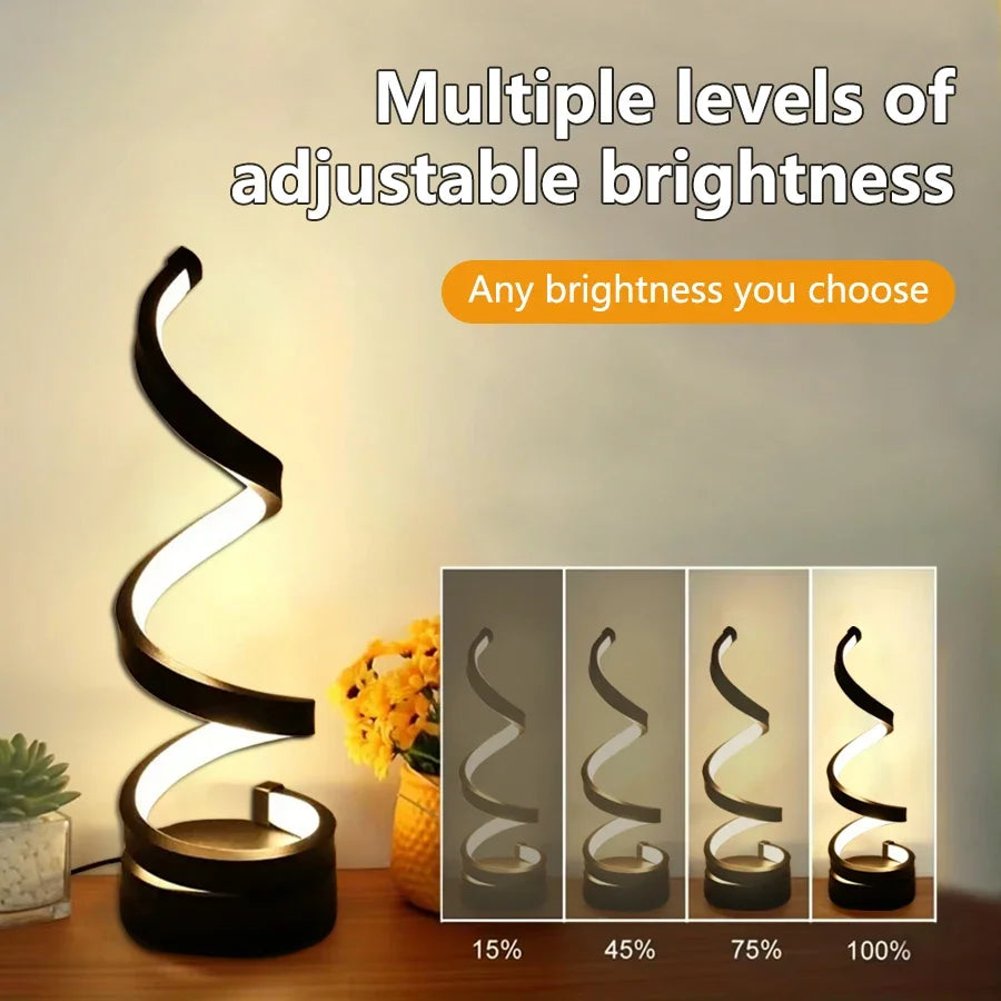 Luz LED Nocturna en Espiral USB Regulable 3 Colores