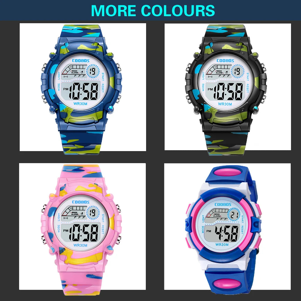 Nuevo reloj militar para niño, niño, niña, deporte, relojes digitales para niños, alarma, fecha, relojes luminosos impermeables, reloj electrónico para estudiantes