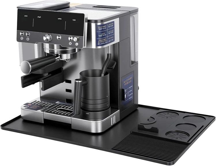 LMETJMA-alfombrilla de silicona para café con alfombrilla desmontable, antideslizante, resistente al calor, para máquina de café expreso Ninja Luxe