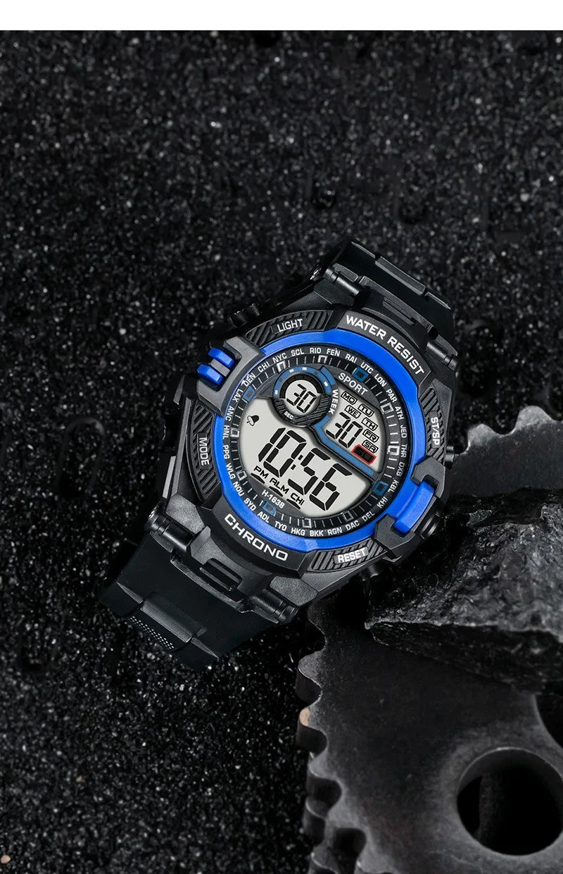 Reloj Digital Deportivo con Cronómetro y Calendario