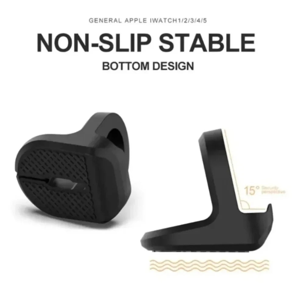 Base de Carga de Silicona Estable para Apple Watch Series 1-10 Ultra 2, Sin Necesidad de Ensamblaje, Cargador de Escritorio para Hogar, Dormitorio u Oficina