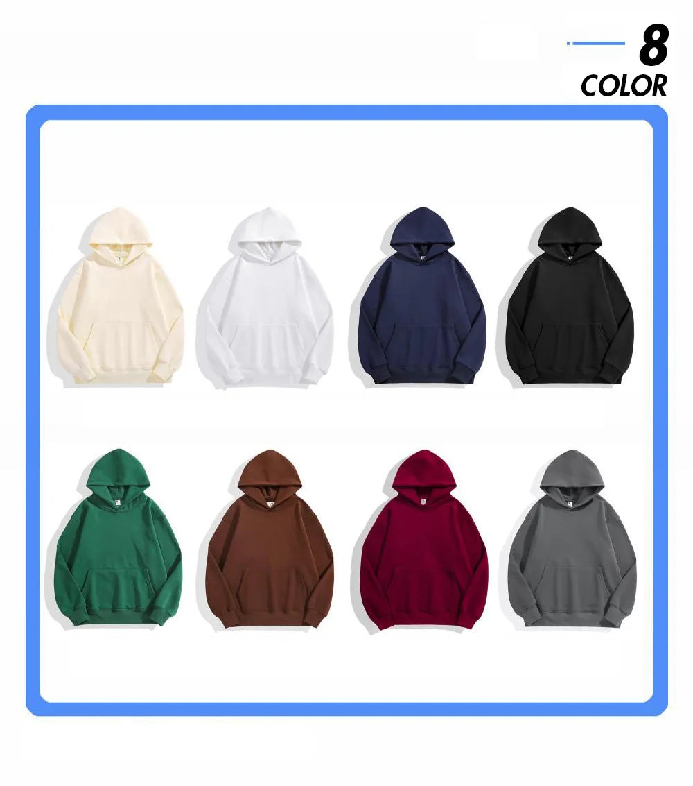 Sudadera con Capucha Pesada 480gsm, Algodón y Terciopelo