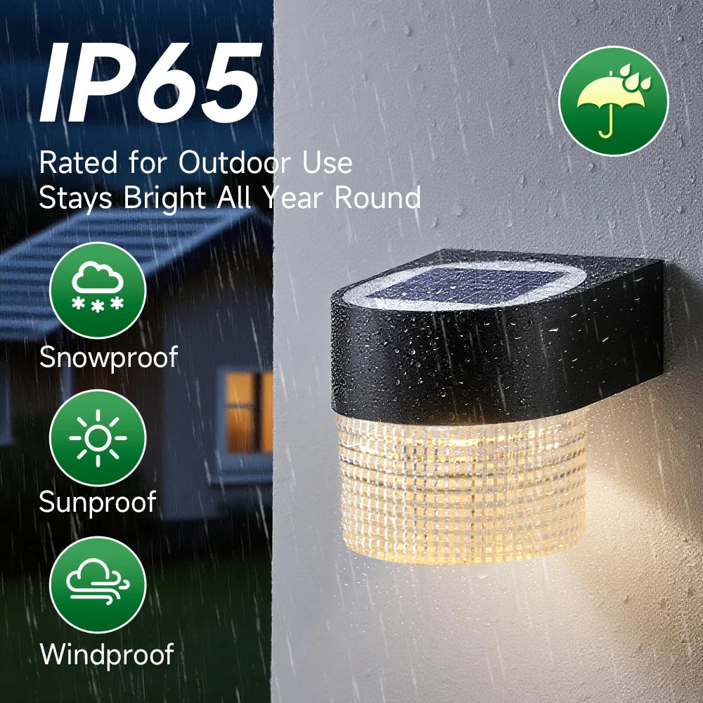 Lámpara Solar LED de Pared para Jardín - Impermeable con RGB