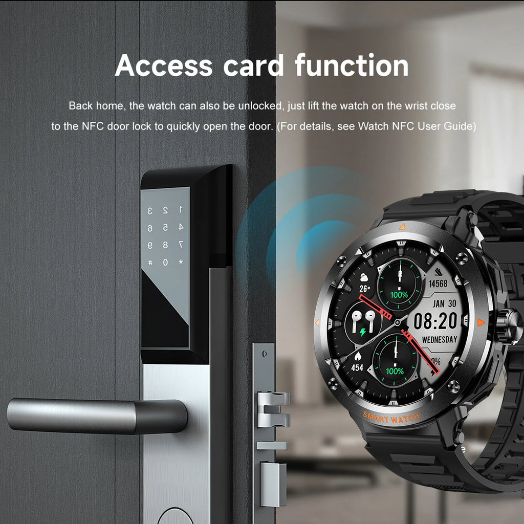 Smartwatch LIGE 2 en 1 con auriculares TWS Bluetooth, NFC y rastreador deportivo
