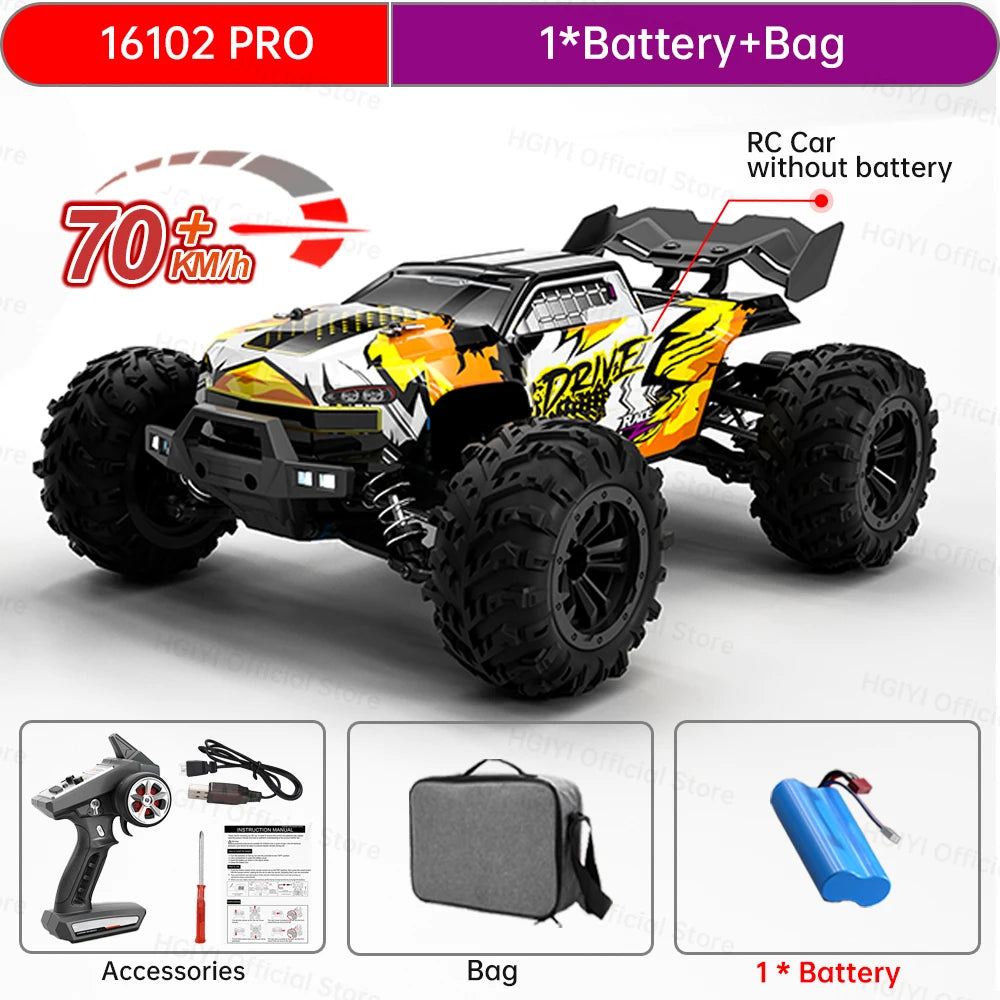 Teeggi 16101 /16102 PRO 1:16 70 KM/H carreras de deriva de alta velocidad SG116 MAX 4WD RC coche todoterreno monstruo camión juguetes para regalo de chico
