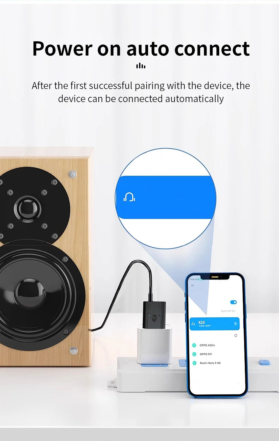 Adaptador USB Bluetooth 5.3 2 en 1 Receptor Transmisor Audio AUX 3.5mm