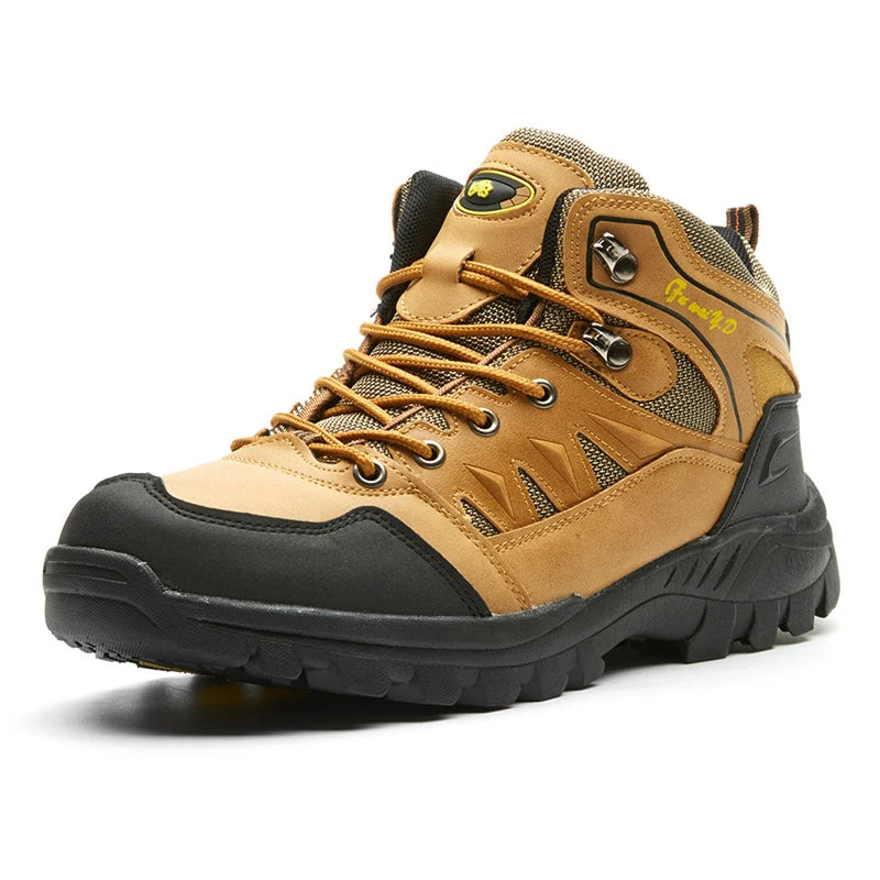 Botas de trekking para hombre de caña alta con suela de goma y amortiguación de impactos