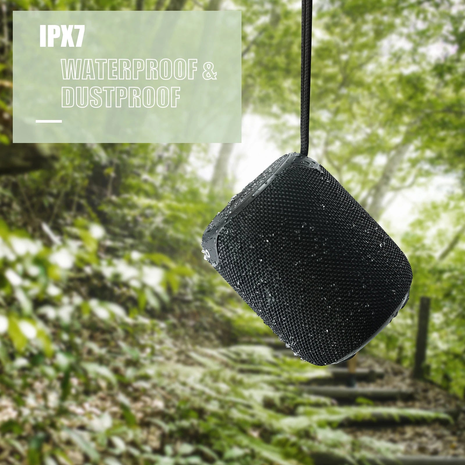 Altavoces Bluetooth Ortizan, altavoz inalámbrico portátil con Bluetooth 5.3, resistente al agua IPX7, sonido estéreo de 15 W, emparejamiento dual, TF/AUX