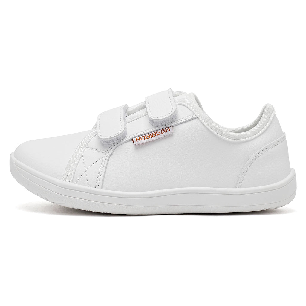 Zapatillas Descalzas para Niños HOBIBEAR |   Cierre de Gancho y Bucle |   Zapatos de punta ancha |   Zapatillas Deportivas Minimalistas Ligeras de Cuero Sintético