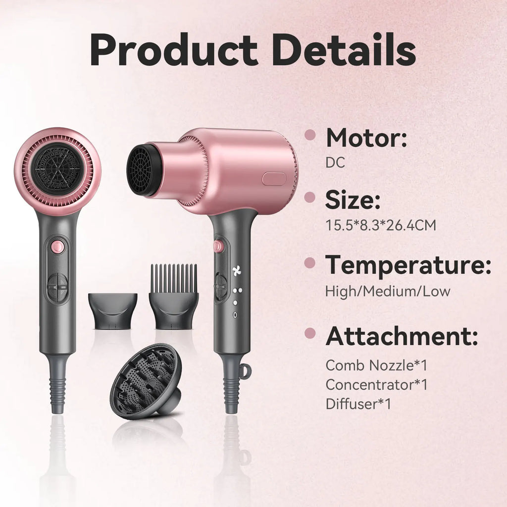 Secador de Pelo Profesional 1600W Iónico