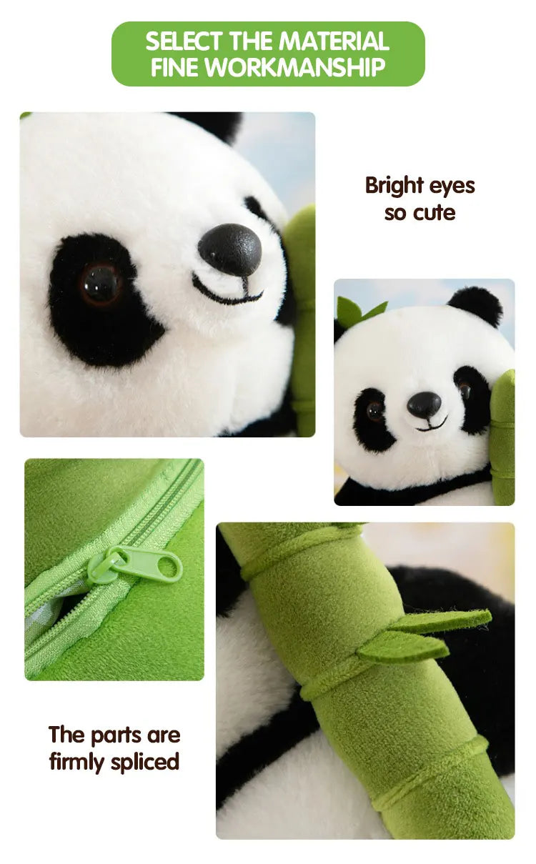 Peluche Panda de Bambú 25-38cm - Muñeco Suave para Niños
