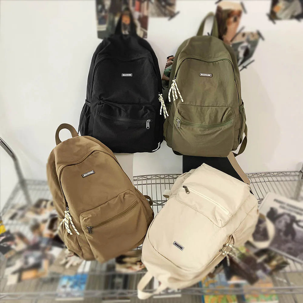 2025 nueva mochila plegable para mujer, mochila de gran capacidad, mochila de ordenador versión coreana Simple