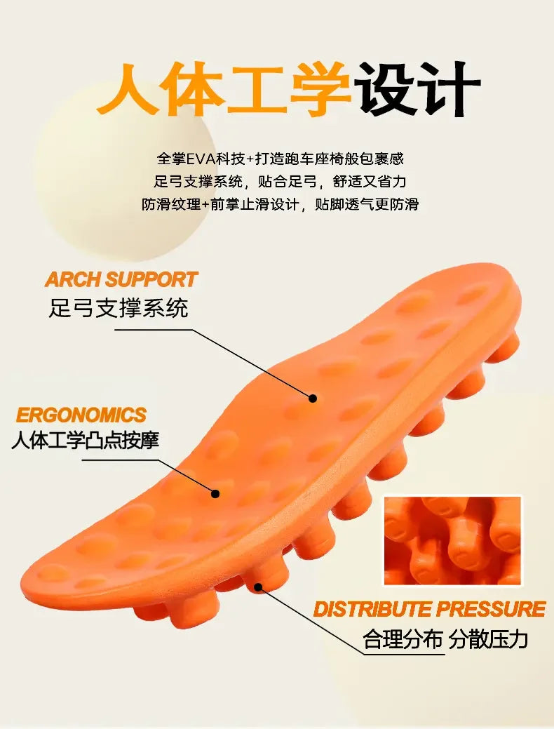 Zuecos unisex con suela de acupresión, antideslizantes para playa y uso diario