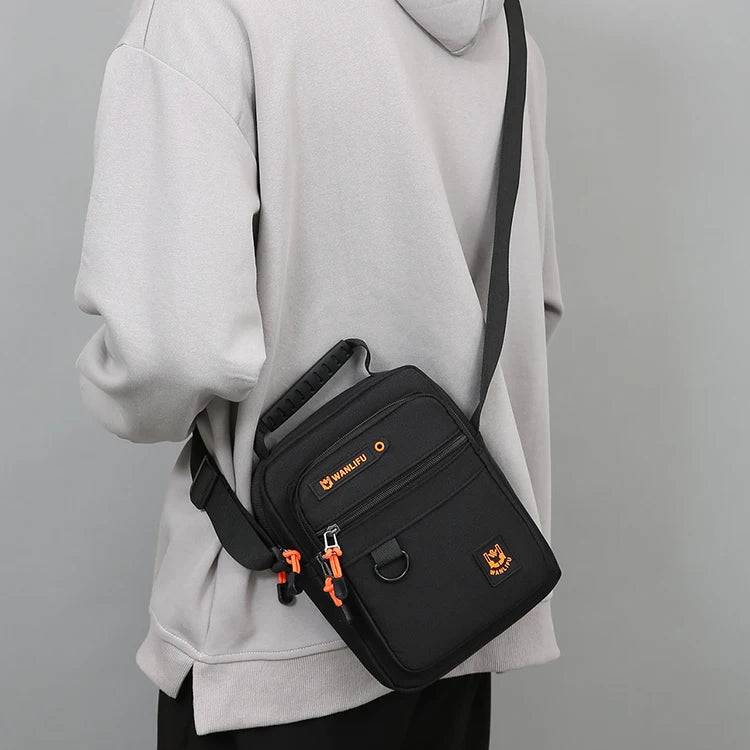 Bolso Cruzado Multifuncional para Hombre, Correa Ajustable