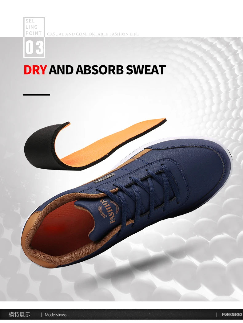 YRZL zapatos de hombre primavera otoño zapatillas impermeables para caminar ocio zapatos deportivos de cuero para hombre calzado antideslizante tenis para hombres