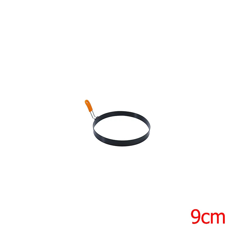 LMETJMA-Juego de moldes para tortitas, anillos para huevos, anillo para huevos fritos de acero inoxidable, moldeadores de tortitas con mango de silicona JT195
