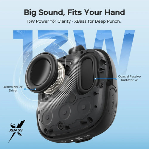 Altavoz Inalámbrico Tribit StormBox Micro 3, Sonido XBass de 13W, BT 6.0, 24H de Reproducción, IP68, TWS, Correa y Soporte Magnético para Bicicleta/Aire Libre