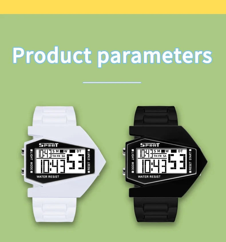 Reloj Digital Infantil Deportivo Luminoso Resistente al Agua