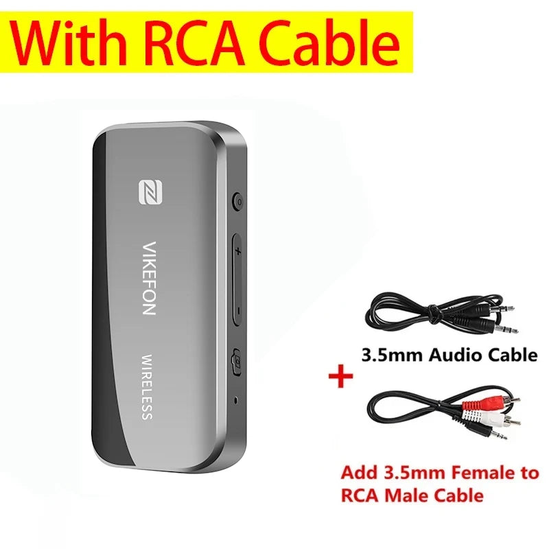 Receptor de Audio Bluetooth 5,0, adaptador auxiliar, Dongle inalámbrico, tarjeta NFC TF, conector de 3,5mm, manos libres para TV, PC, altavoz, Kit para coche