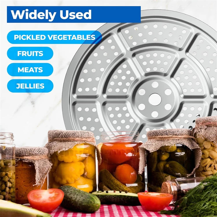 Estantes para conservas a presión, estantes para conservas de cocina de acero inoxidable, compatibles con prensa a presión Presto, 2 uds.