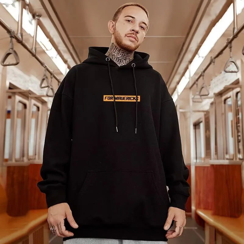M-8XL estilo americano calle americano pequeño oso estampado Sudadera con capucha de gran tamaño pareja Sudadera con capucha estudiante grande suéter con capucha de terciopelo suave