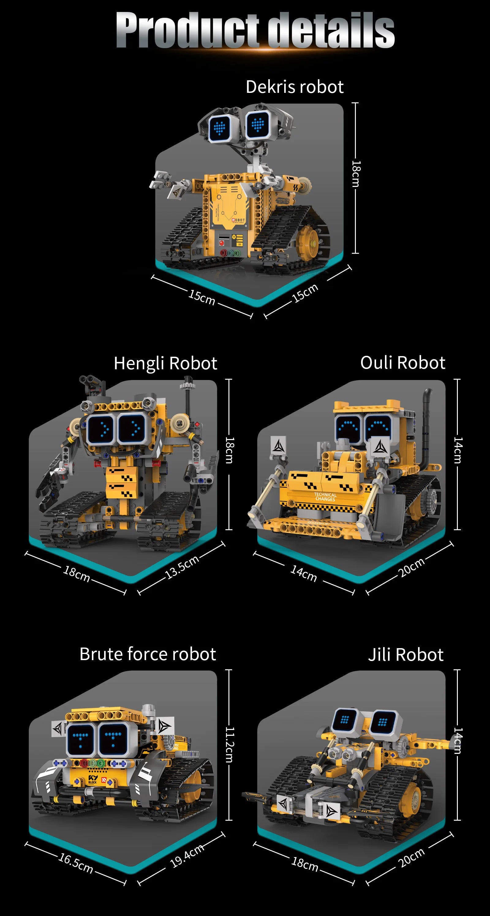 Montaje de modelo de robot transformable 5 en 1 con pantalla Digital, juguete de bloques de construcción de robot de control remoto, juguete para regalo para niños