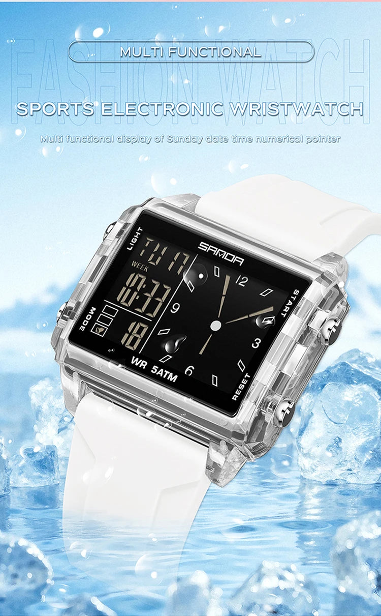 Reloj Digital SANDA Deportivo para Hombre Multifunción Luminoso