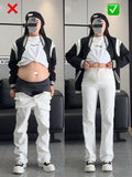 Pantalones Vaqueros Holgados de Pierna Recta para Mujer