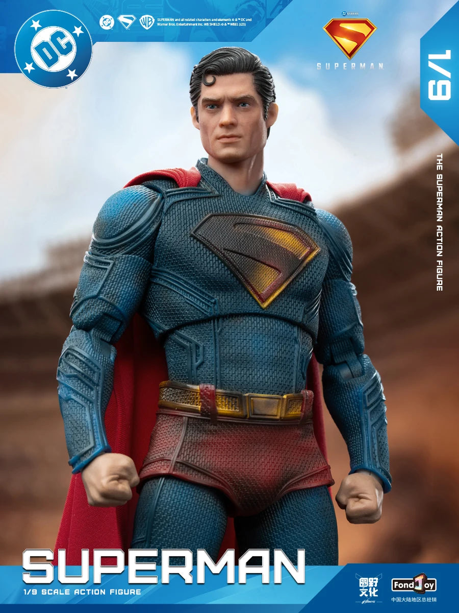 EN STOCK 2025 Fondjoy Battle figura de acción de Superman dañada David Corenswet 1/9 nueva figura de Superman junta de Pvc móvil