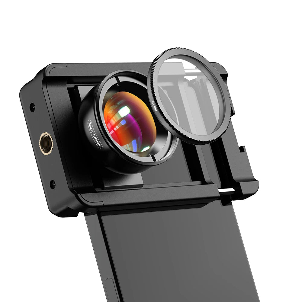 Lente Macro 4K HD 100mm APEXEL con Filtro CPL para Smartphones