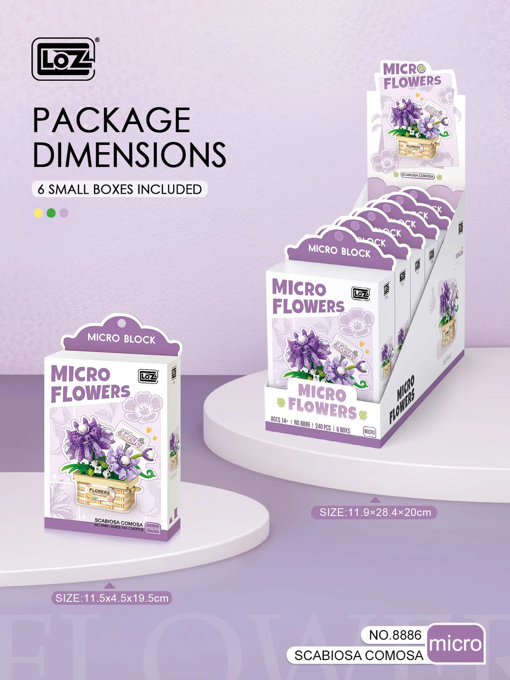 Set de Juguetes de Bloques de Construcción LOZ, Juego de Flores en Maceta, Modelo de Adorno Floral de Simulación para Escritorio, Juguete de Ensamblaje, Regalo Navideño para Niñas