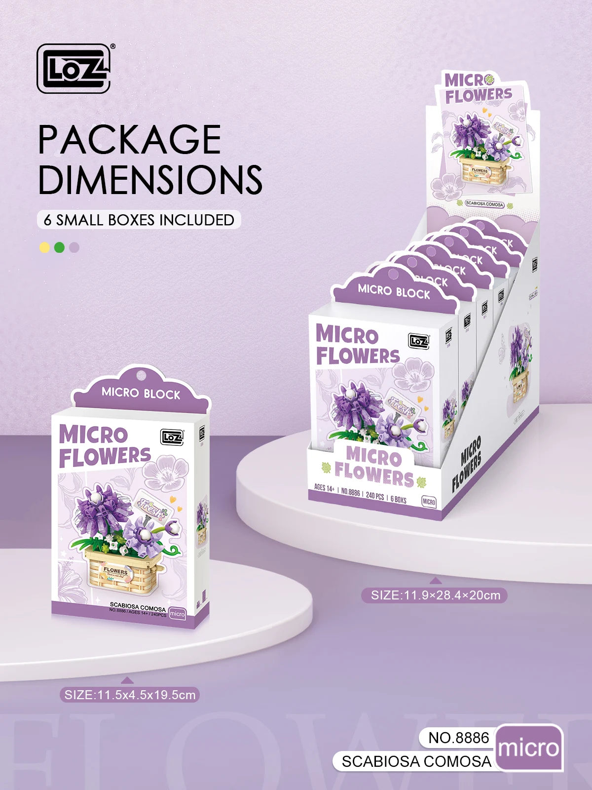 Set de Juguetes de Bloques de Construcción LOZ, Juego de Flores en Maceta, Modelo de Adorno Floral de Simulación para Escritorio, Juguete de Ensamblaje, Regalo Navideño para Niñas