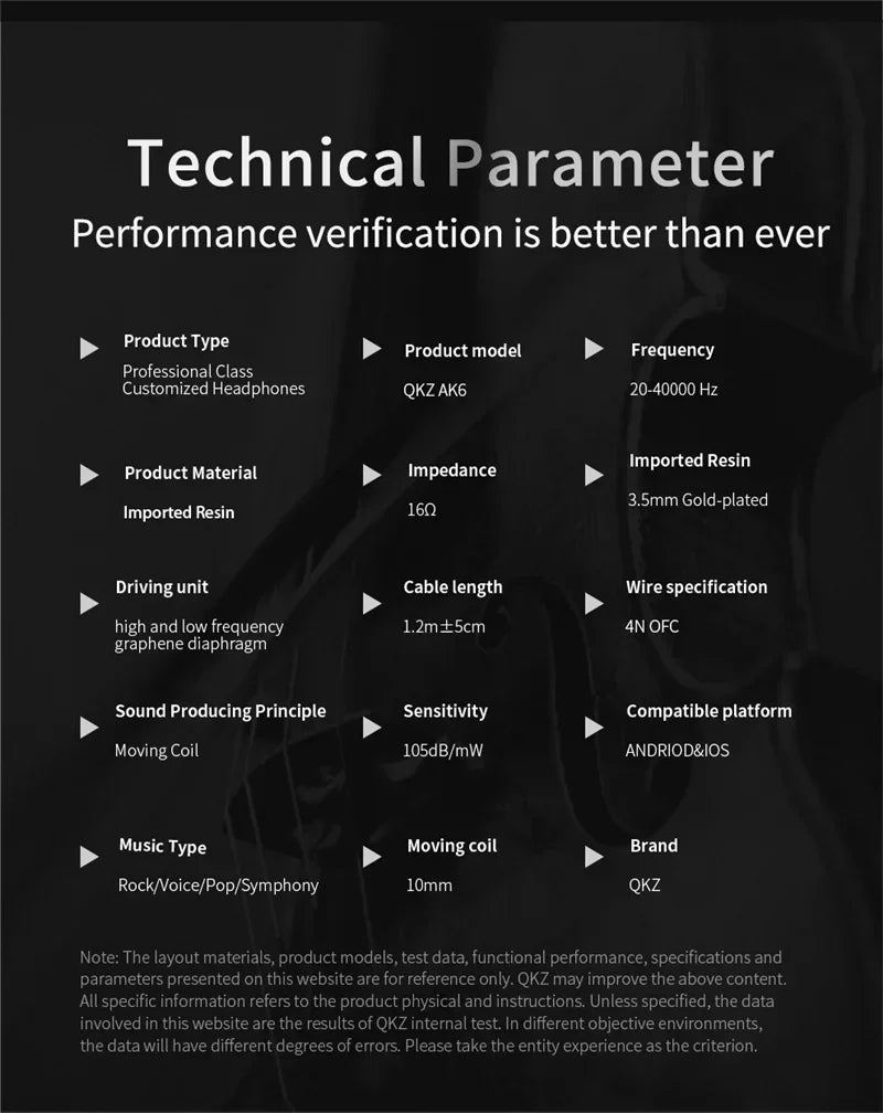 Auriculares intrauditivos originales QKZ AK6, auriculares con 6 unidades de controlador dinámico y micrófono, auriculares estéreo deportivos HIFI con subwoofer, auriculares de monitorización